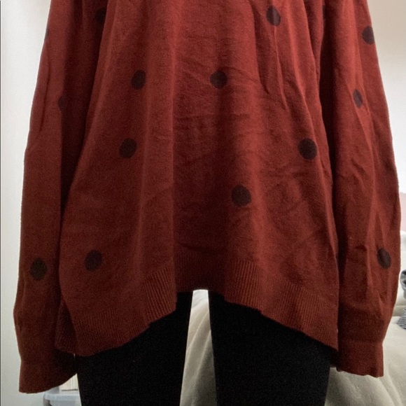 Cotton dark red sweater - Picture 2 of 2